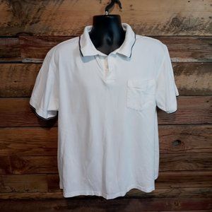 Natural Issue Polo Golf Shirt Mens Size XL White 100% Cotton